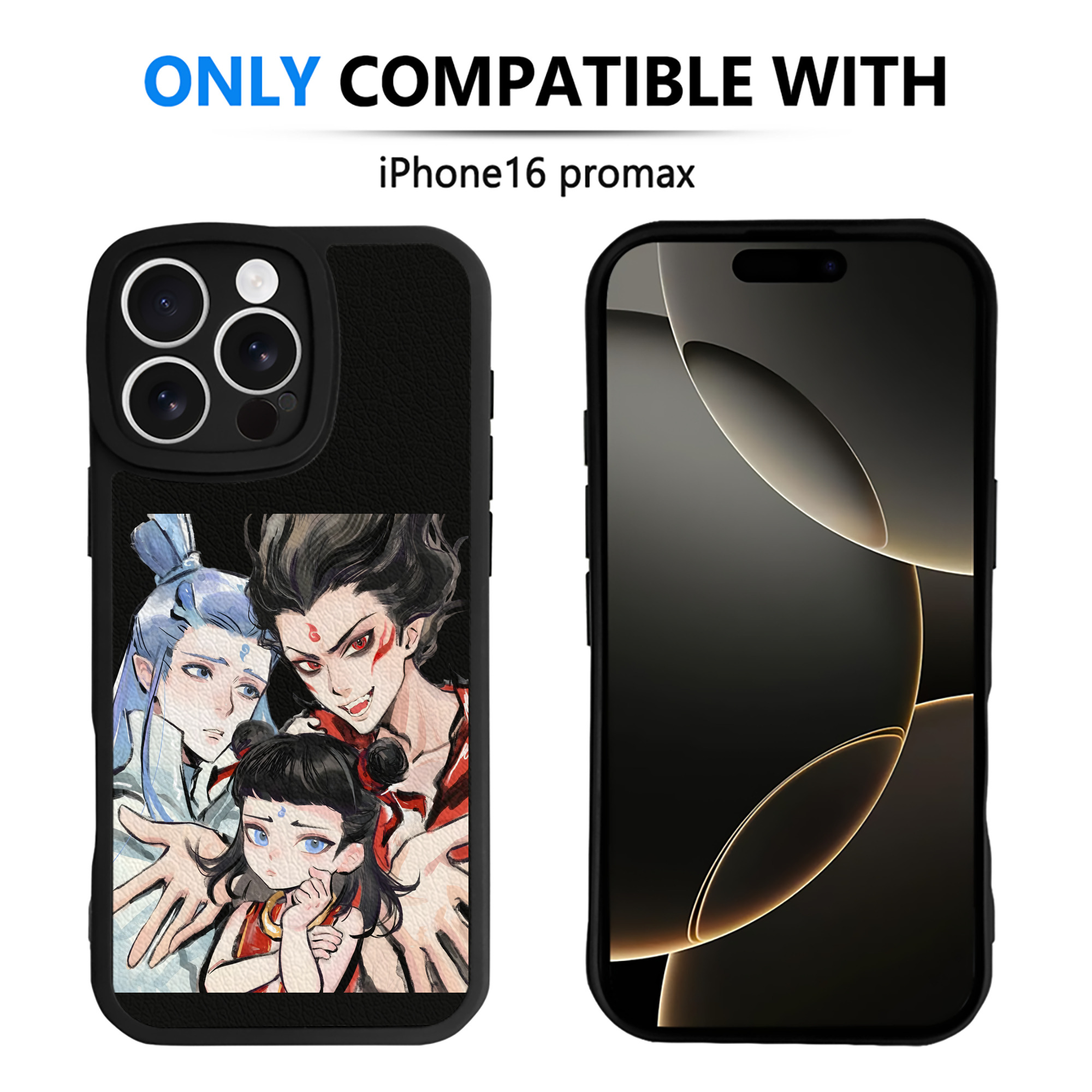 （画像用） Ne Zha 2 ナタ 魔童の大暴れ 【iPhone 16シリーズ対応】シリコンスマホケース（レザー調） 材質：シリコン